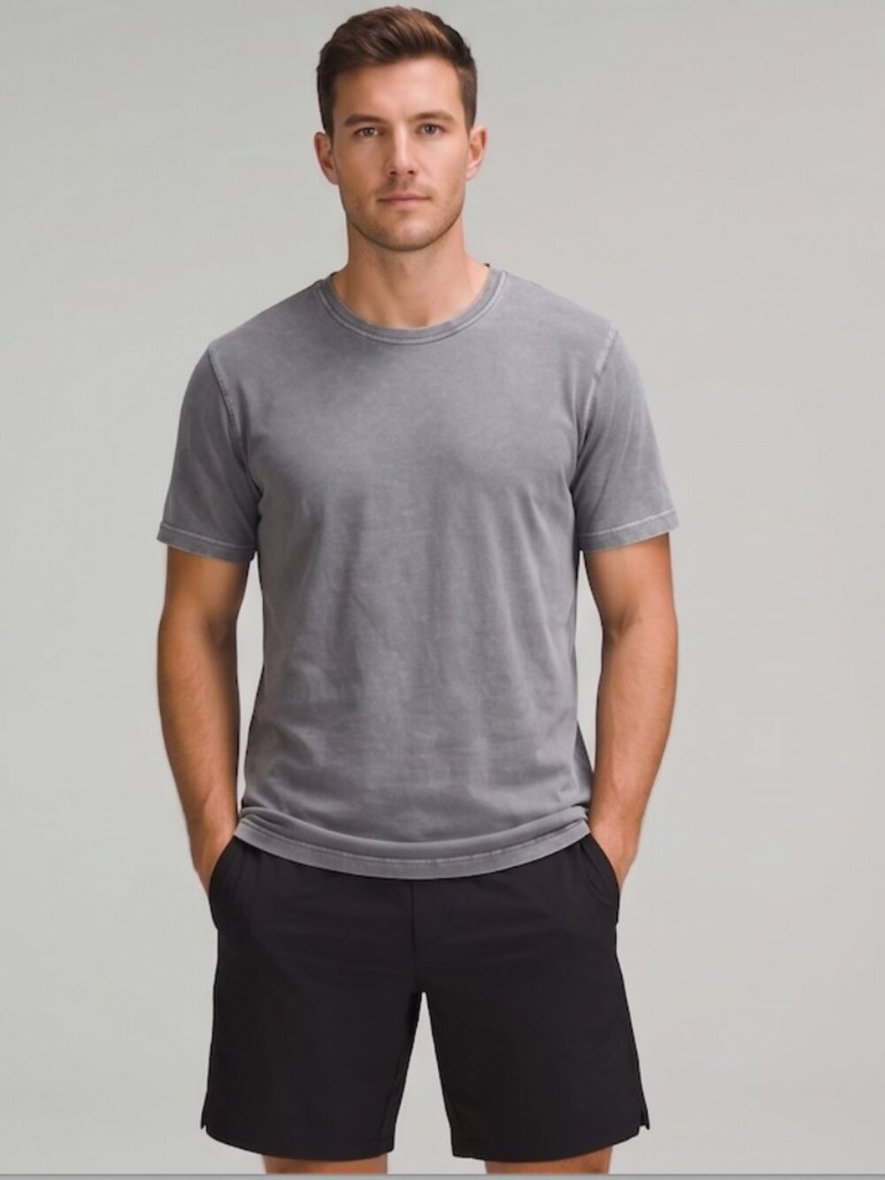 Lululemon T-Shirt Mens Large Gray Crew Neck Short Sleeve - Picture 1 of 6